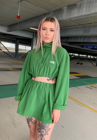 VINTAGE THE NORTH FACE REWORKED CO-ORD SKIRT AND TOP SET