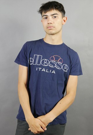 NAVY BLUE ELLESSE SPELL OUT T-SHIRT