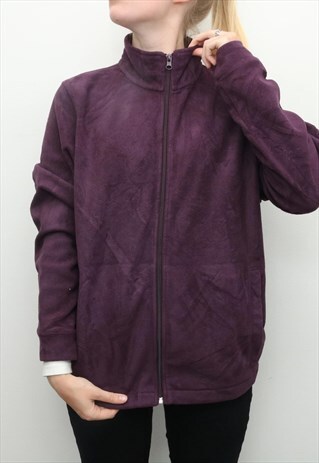 purple zip up fleece