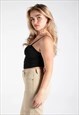 BLACK STRUCTURED CORSET TOP 