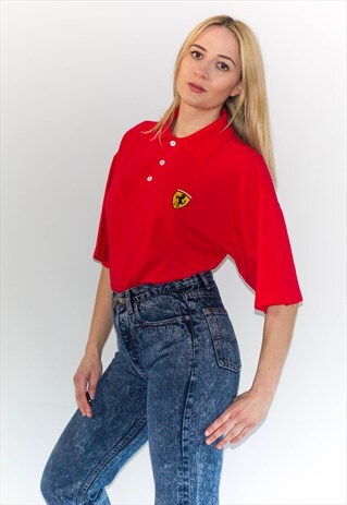 RETRO FERRARI LOGO POLO SHIRT
