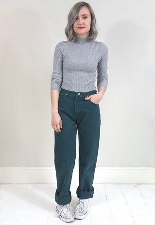 VINTAGE 90'S GREEN DENIM JEANS