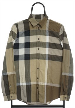 Burberry Brit Beige Checked Long Sleeved Shirt