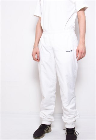 adidas white track pants