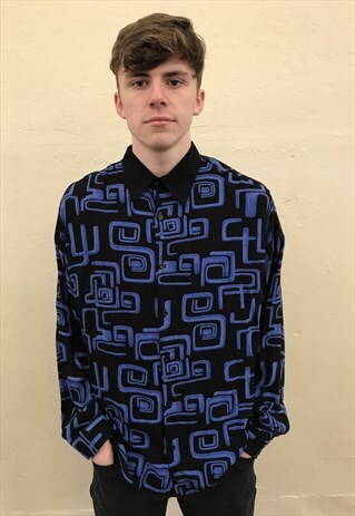 90S VINTAGE PATTERNED FESTIVAL SHIRT