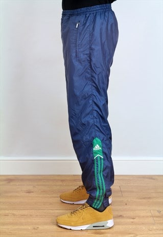 1990'S VINTAGE ADIDAS JOGGERS IN BLUE