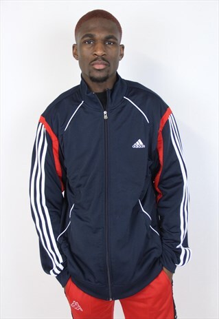 VINTAGE ADIDAS 90'S NAVY SPORTS JACKET