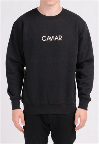 BLACK CAVIAR SWEATSHIRT - EMBROIDERED