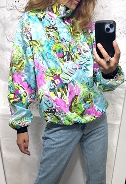 80s Colourful Runnig Sporty Blouse / Jumper 