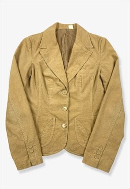 Vintage Corduroy Blazer Jacket Shirt Beige XS  BV13684