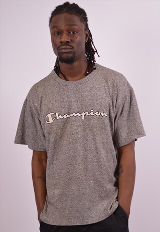 CHAMPION MENS VINTAGE T-SHIRT TOP XL GREY 90S