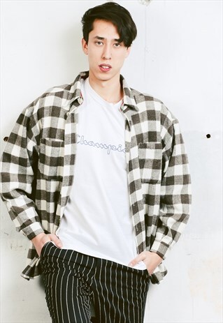 VINTAGE 90S PLAID WOOL SHIRT