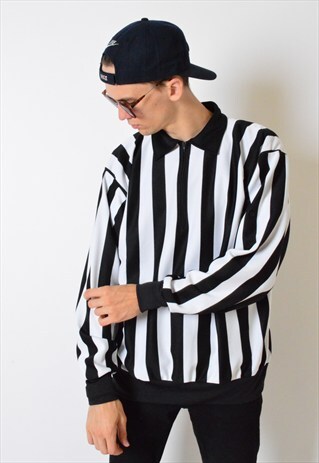 BAUER VINTAGE 90S HOCKEY REFEREE 1/4 ZIPPER JACKET