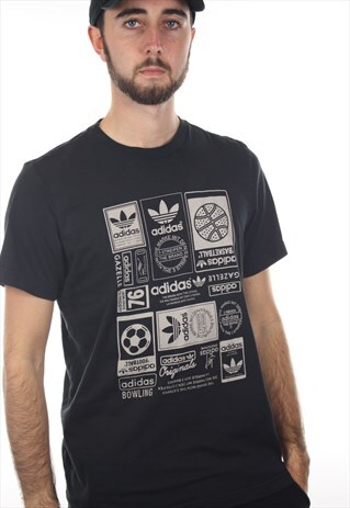 VINTAGE ADIDAS ORIGINALS GRAPHIC T SHIRT TEE