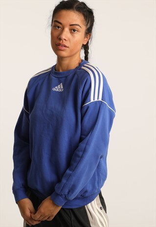 VINTAGE ADIDAS EMBROIDERED LOGO SWEATSHIRT