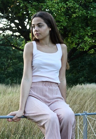 Y2K BABY PINK VEST TOP