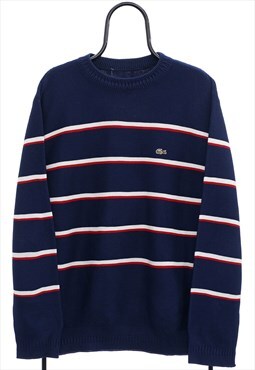 Vintage Lacoste Navy Striped Jumper Womens