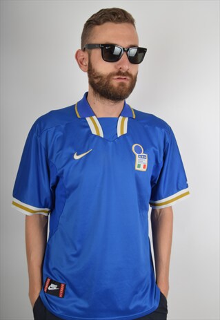VINTAGE NIKE PREMIER JERSEY ITALY MADE IN U.K. SIZE L (890)