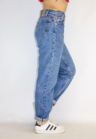 BLUE & BLACK HIGH WAISTED LONGER LEG JEANS