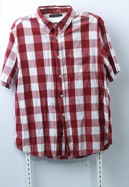 vintage red french connection checked shirt