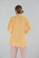 VINTAGE 80S BUTTON UP KNITWEAR CARDIGAN IN PASTEL YELLOW XS