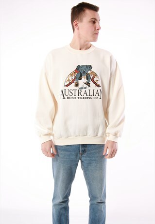 90S VINTAGE AUSTRALIAN COTTON SWEATSHIRT OVERSIZED 14029