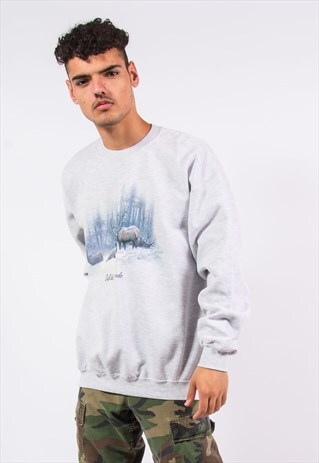 VINTAGE 90S COLORADO SWEATSHIRT WINTER PRINT SALIDA COLORADO