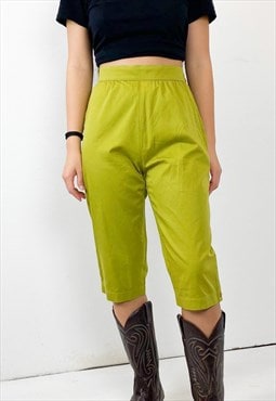 Vintage 90s 3/4 green trousers 