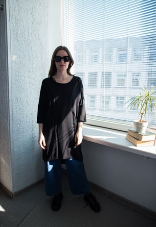 VINTAGE 90'S BLACK MINIMALIST DRESS/TUNIC