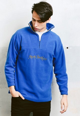 VINTAGE 90S 1/4 ZIP FLEECE SWEATSHIRT