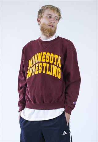 90S VINTAGE MENS MINNESOTA WRESTLING BIG LOGO SWEATSHIRT
