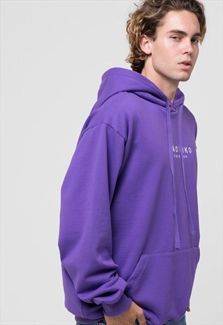 BASIC PURPLE KAOTIKO HOODED SWEATSHIRT