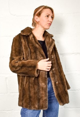 VINTAGE 70S FAUX FUR COAT