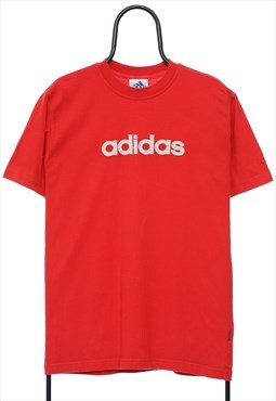 Vintage Adidas 00s Spellout Red TShirt Womens