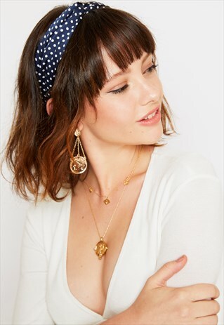 GOLD MULTI CHAINED COIN DROP EARRINGS