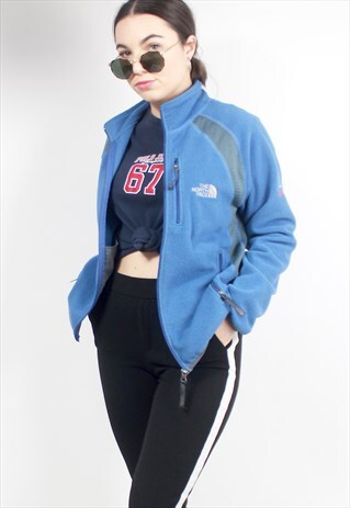 90'S RETRO BLUE FLEECE JACKET