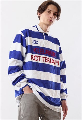 90'S VINTAGE MENS UMBRO ROTTERDAM TRAINING TOP JERSEY SHIRT