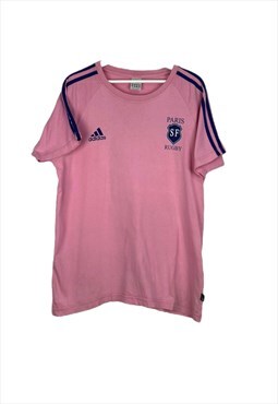 Vintage Adidas Paris Rugby T-Shirt in Pink M