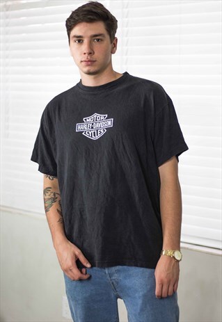VINTAGE HARLEY DAVIDSON T-SHIRT LOGO 90S XL 8.5