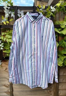 Vintage Ralph Lauren 1990s multicoloured striped shirt XL 
