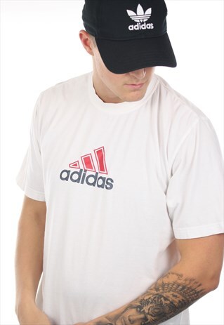 VINTAGE ADIDAS BIG LOGO T SHIRT TEE