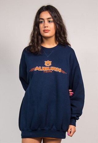 VINTAGE 90'S NAVY BLUE AUBURN TIGERS SPORTS SWEATSHIRT