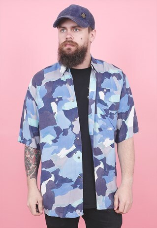 VINTAGE CRAZY PATTERNED SHIRT /R12169