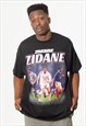 ZINEDINE ZIDANE FOOTBALL UNISEX T-SHIRT IN BLACK