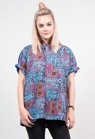 VINTAGE 90'S WAVEY ABSTRACT FESTIVAL SHIRT