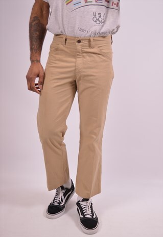LEVI'S 645 MENS VINTAGE TROUSERS W31 L27 BEIGE 90S