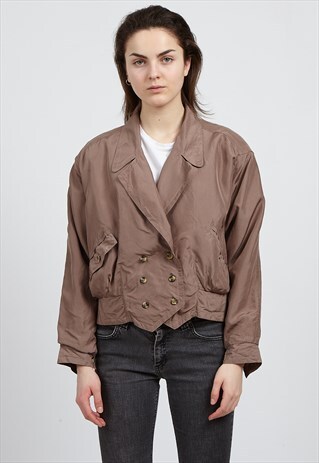 VINTAGE BROWN JARVI MUOTI SILK JACKET