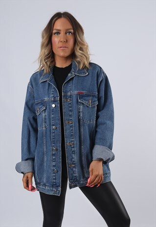 DENIM JACKET OVERSIZED FITTED VINTAGE UK 18 (EA4U)