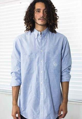 VINTAGE NAUTICA SHIRT LOGO 90S M 13.0