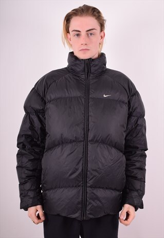 NIKE MENS VINTAGE PADDED JACKET XL BLACK 90S